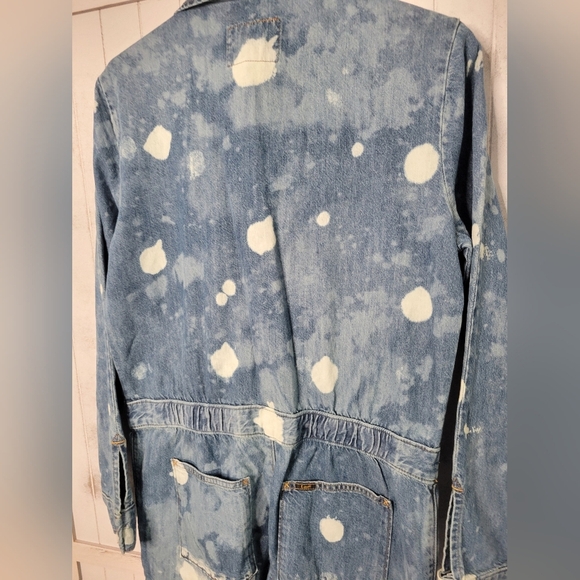NWT Lee Union-Alls Women's  Coverall  Denim Splatter - Picture 9 of 11